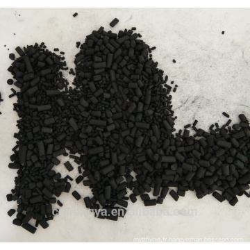 Carbone activé cylindrique de charbon imprégné par charbon d&#39;hydroxyde de sodium Naoh pour l&#39;enlèvement acide de gas de rebut